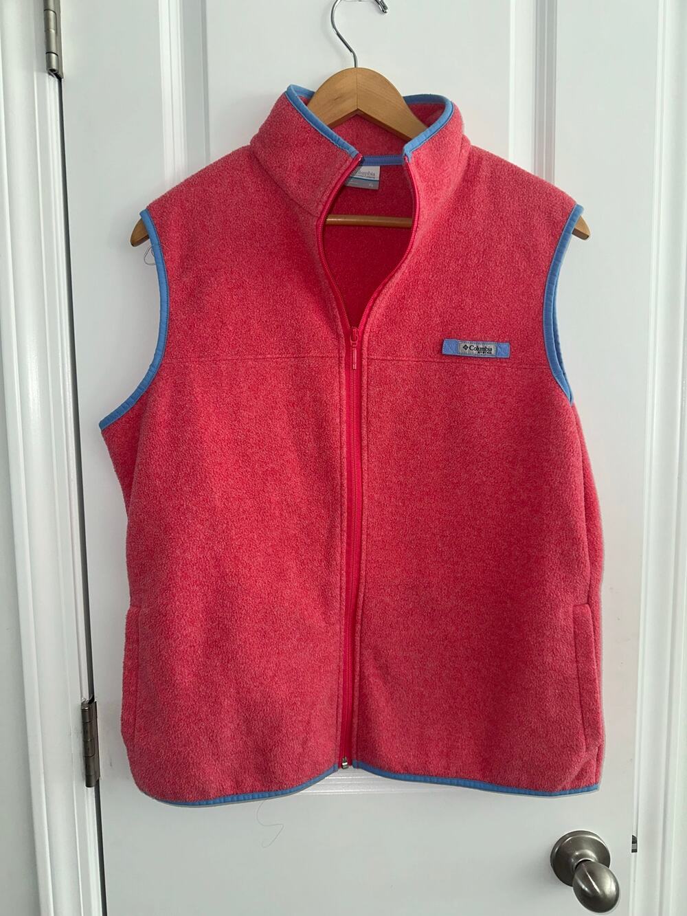 Columbia Sportswear Pink Fleece Full Zip Vest Women’s XL